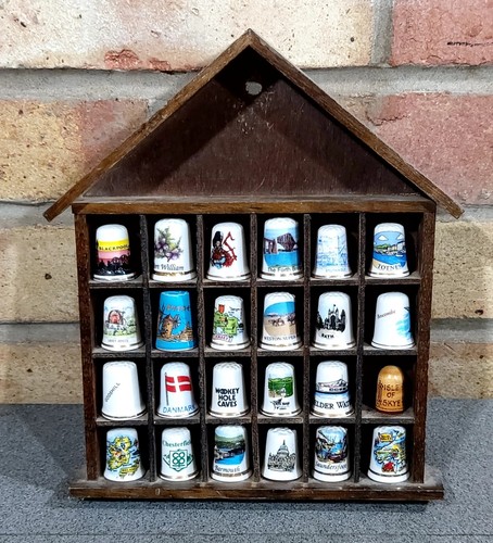 Thimble display case with - display,