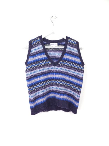 Brora sweater vest - brora, blue
