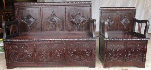 Pair carved brazilian - pair,