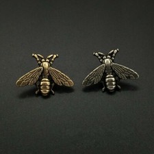 Metal Gold Silver Retro Small Bee Insect Brooch Men's Suit Coat shirt Lapel Pin