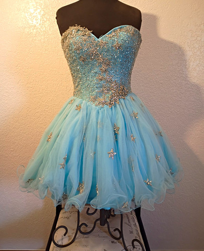 Sherri hill blue strapless - blue,