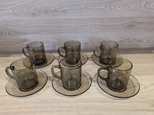 6x Arcoroc France Glass Mugs
