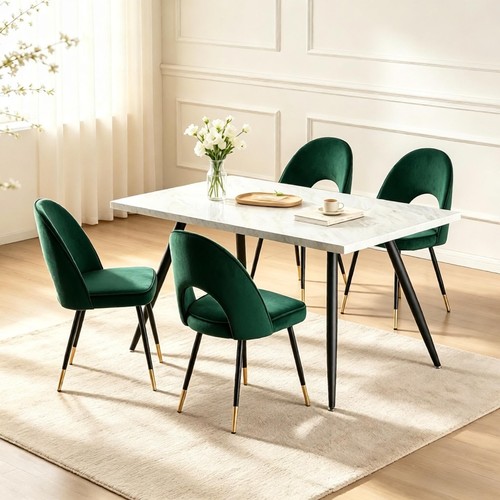 Marble effect dining table and - effect,