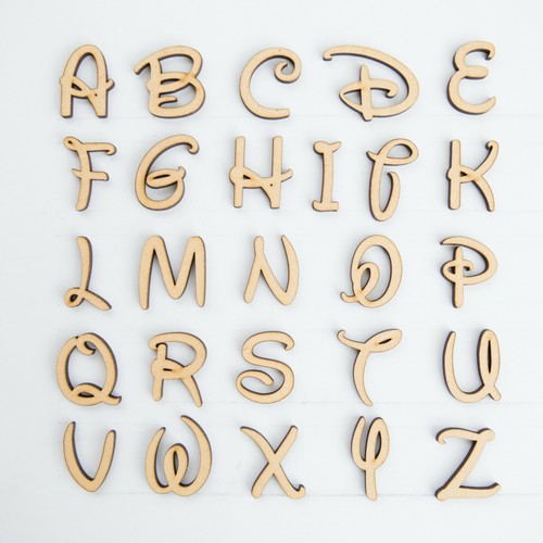 Disney font wooden mdf - font,