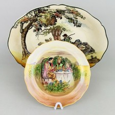 Set of Two Vtg Royal Doulton Series Ware Bowls D5499 & Gleaners D6123 c1930’s