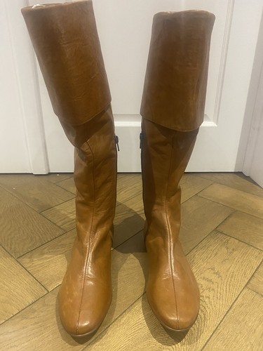 Pied terre tan leather boots - a,