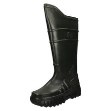 Mens Derri Boots Pull On Green Rubber Warn Fishing Wellington Boots