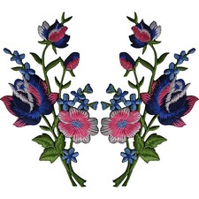 Pair of Rose Flower Patches