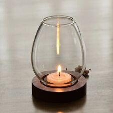 Tealight Candle Holder Glass Candle Holder Clear Candlestick Stand Decorations◈