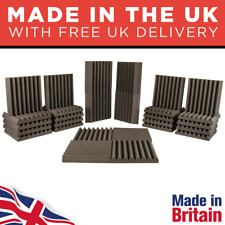 Acoustic Foam Tiles & Bass Trap Room Kit Grey – Professional Sound Proofing Foam