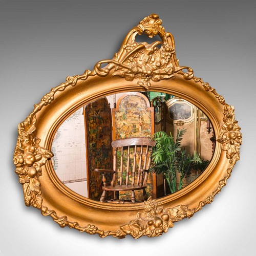 Large oval antique - oval, overmantle