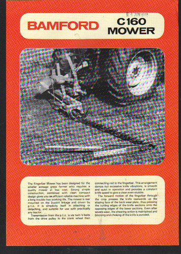 Bamford c160 fingerbar - fingerbar, grass