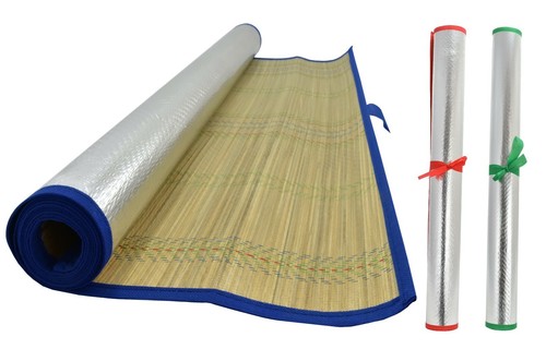 Straw beach mat - mat, roll
