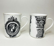Timney Fowler London Column & Head Mugs 2 Fine Bone China Mugs