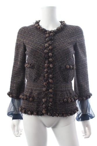 Chanel silk trimmed metallic - silk-trimmed,