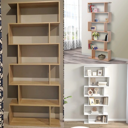 Large wooden bookcase shaped - large,