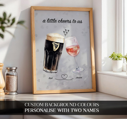 Guinness rose wine poster - guinness,