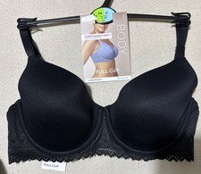 M&S BODY SUMPTUOUSLY SOFT UNDERWIRED PADDED FULL CUP Bra With Lace In BLACK 34C