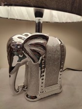 Silver Ceramic Elephant Table