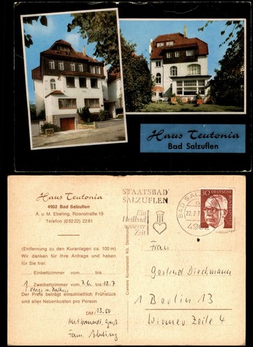 Postcard bad salzuflen - bad, 2