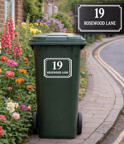Large wheelie bin number - xl,