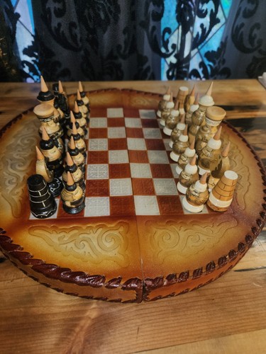 Hand made russian chess - russian,