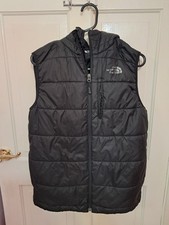 The North Face Gilet Body Warmer Jacket Puffer Vest Black Mens Size S Small Warm