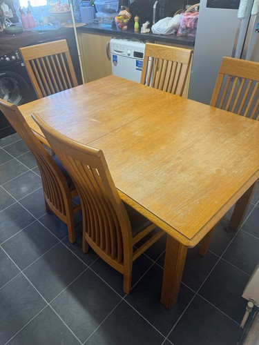 Solid oak dining table 6 - solid,