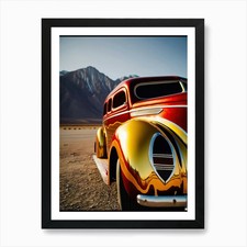 Hot Rod Car 7 Art Print Framed