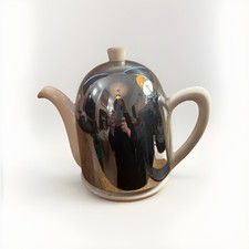 Mid-century EVER-HOT Tea Pot insulated Ceramic and Metal Patent  1940s VGC Bevan