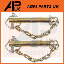 2x Tractor Top Link Pin & Linch Pins 19mm x 92mm Cat 1 Linkage Lynch Toplink