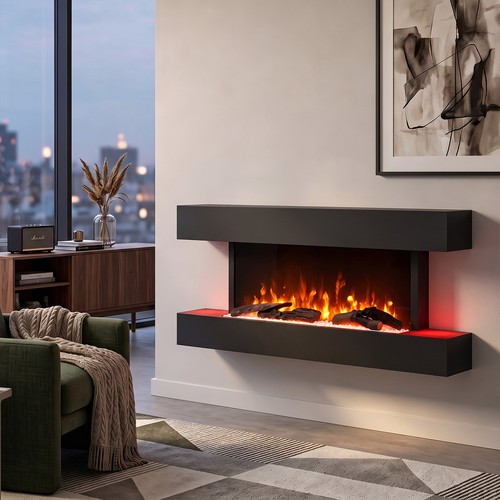 Modern led fireplace media - 52",