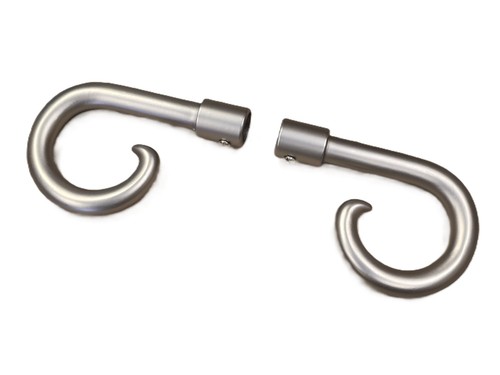 Silver curtain pole finials - silver,