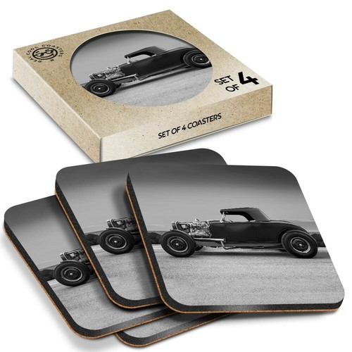 Boxed square coasters bw - x,