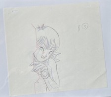 Original Bulma Dragon Ball Z DBZ Anime Production Cel Genga