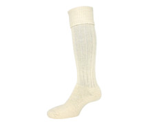 Traditional Scottish Socks Highland Kilt Hose Socks UK Size 6-11 CREAM