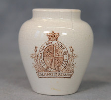 Rare Antique Mintons China Colman's Mustard Pot King Edward Coronation Day 1902