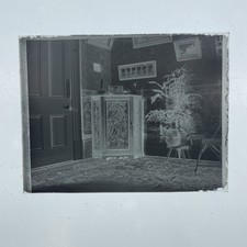 ANTIQUE 1900s Imperial Glass Plate Photograph Furniture Dresser Cabinet House A