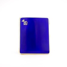 Antique Art Deco Solid Silver & Enamel Cigarette Case. David Anderson, Norway.