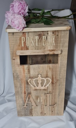 Wedding post box personalised - wedding post,