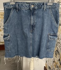 F&F - Cargo Denim Skirt - Mini