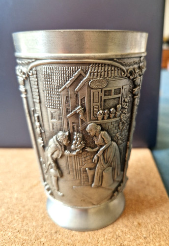 Vintage german pewter goblet - german,