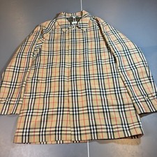 Burberry Check Car Coat Beige Nova Plaid Jacket London England EU 58 XL XXL