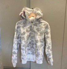 BAPE White Camo Shark Full Zip