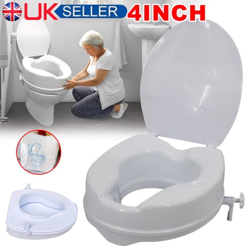 Raised toilet seat - raised, lid