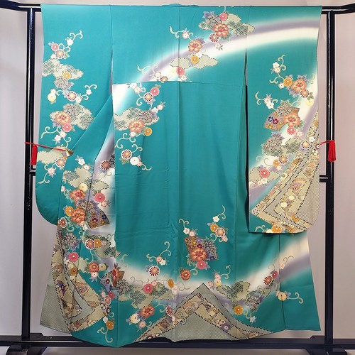 Vintage japanese silk furisode - japanese,