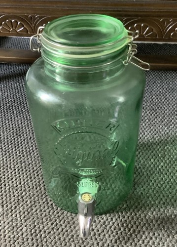 Green glass kilner jar - green,