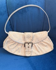 Celine Floral Suede Cream and
