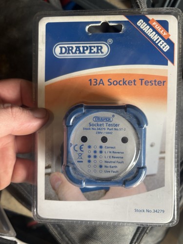Draper 13amp socket tester - socket,