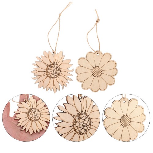 20pcs khaki wood flower - 20pcs,